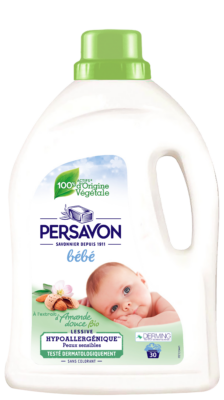 PERSAVON Lessive liquide spécial bébé à l'extrait d'abricot bio 44
